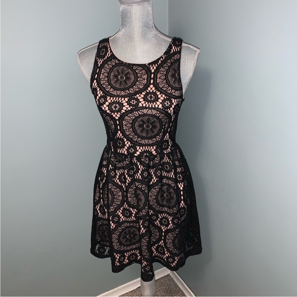 BAILEY BLUE fit & flare Mini cocktail Dress wedding guest women’s size small